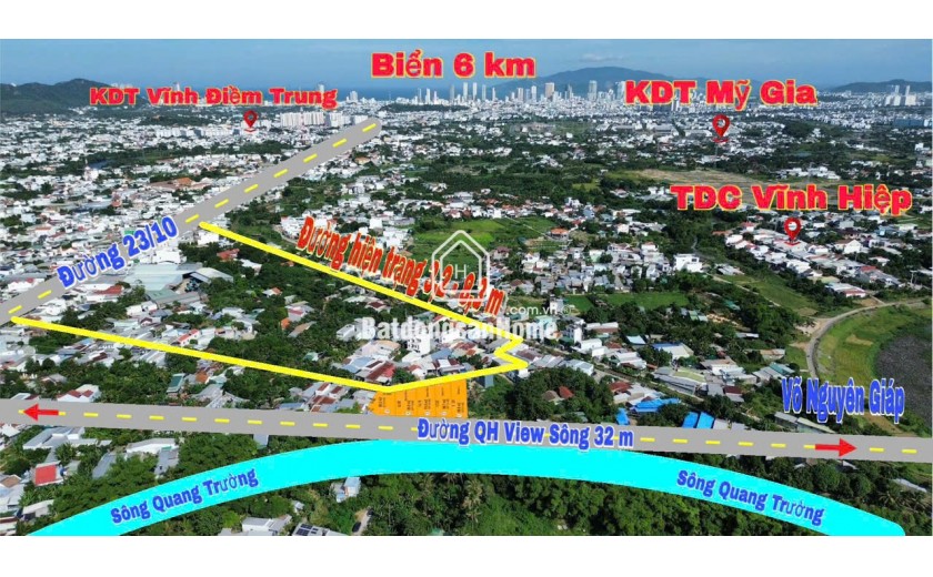 Đất View Sông Vĩnh Hiệp – 90m² Ngang 7m – Ô Tô Tới Nơi – 2.29 Tỷ